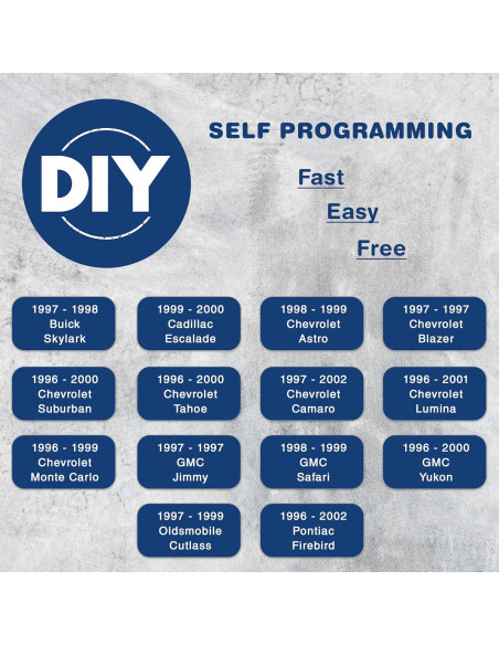 Control Remoto KeylessOption 2 Botones para Buick y más