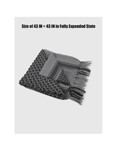 Bufanda Shemagh Militar SOLDADO LIBRE Táctica Gris 109 cm