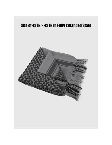 Bufanda Shemagh Militar SOLDADO LIBRE Táctica Gris 109 cm