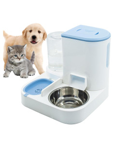 Dispensador Automático de Comida y Agua MUYG 2 en 1 Azul