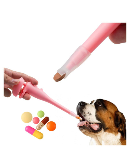 Dispensador de pastillas para mascotas YeulYuuri Rosa 20 cm