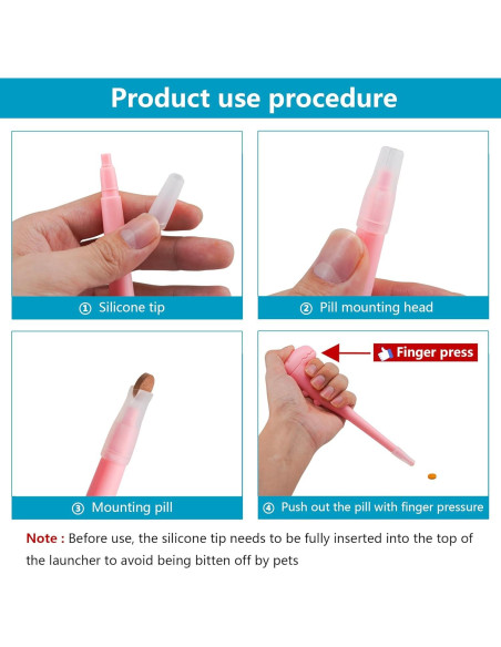 Dispensador de pastillas para mascotas YeulYuuri Rosa 20 cm