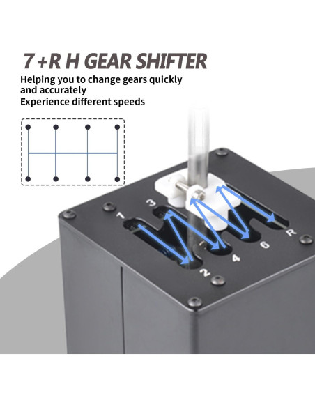 Palanca de Cambios USB CNRAQR 7+R con Soporte para Silla