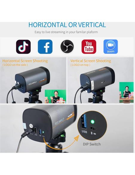 Cámara Streaming FEELWORLD HV10X Full HD 1080P 60fps USB3.0