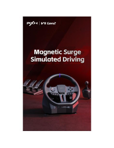 Volante de Carreras PXN V9 Gen2 con Pedales Magnéticos 2