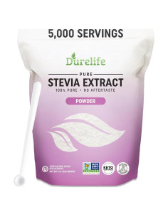 Durelife Extracto de Stevia Puro 227 g - Sin Eritritol, Cero Calorías