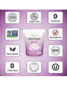 Durelife Extracto de Stevia Puro 227 g - Sin Eritritol, Cero Calorías 2