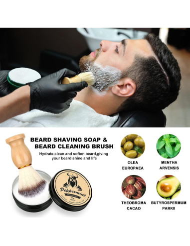 Kit de Cuidado de Barba EXREIZST 10 Piezas Aceites y Jabón