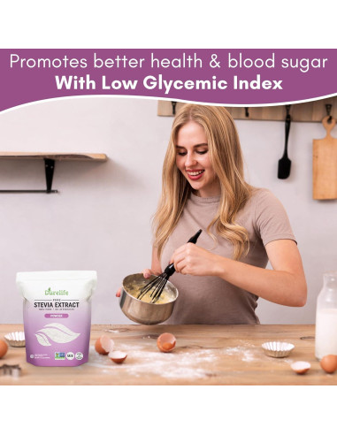 Durelife Extracto de Stevia Puro 227 g - Sin Eritritol, Cero Calorías