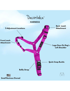 Arnés para Perros ShawnCo Dream Walk - Ajustable Orquídea M 2