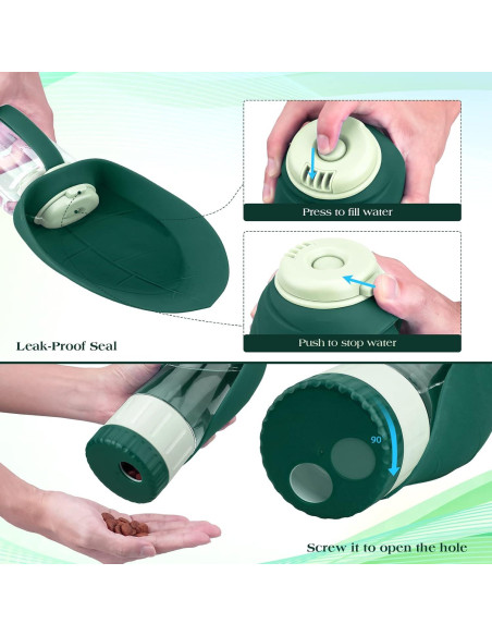 Dispensador de Agua y Comida para Perros TIOVERY 20oz Verde Dispensador de Agua y Comida para Perros TIOVERY 20oz Verde