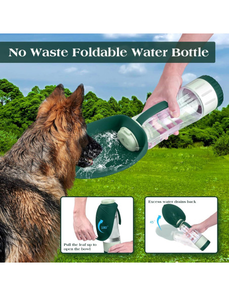 Dispensador de Agua y Comida para Perros TIOVERY 20oz Verde Dispensador de Agua y Comida para Perros TIOVERY 20oz Verde