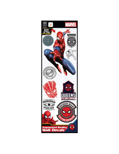 Calcomanía de Pared Spider-Man Marvel AR 9 Stickers