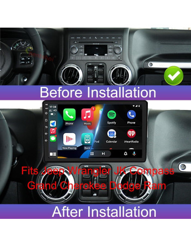 Estéreo Android 14 Liyidaing 4GB+64GB Jeep Wrangler 10"