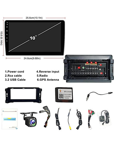 Estéreo Android 14 Liyidaing 4GB+64GB Jeep Wrangler 10"