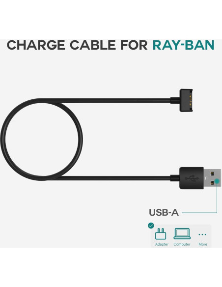 Cable de Carga TUSITA para Gafas Ray-Ban Stories - 1M