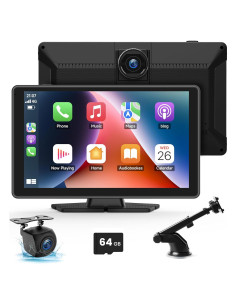 Pantalla Carplay 9" BIGASUO con Cámara 4K y GPS