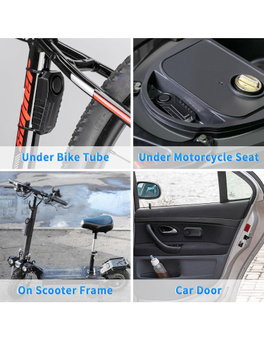 Alarma de Vibración WSDCAM 113dB para Bicicleta y Más