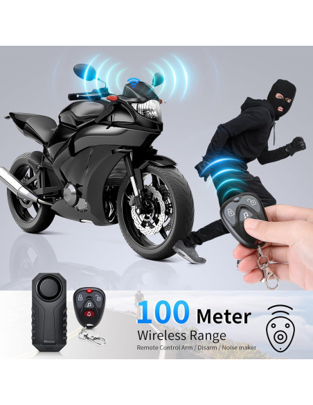 Alarma de Vibración WSDCAM 113dB para Bicicleta y Más