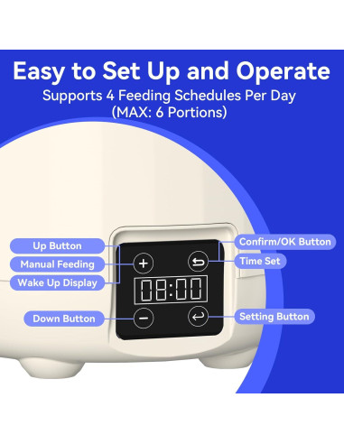 Comedero Automático PAPIFEED 3L Doble Fuente Gris