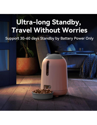 Comedero Automático PAPIFEED 3L Doble Fuente Gris