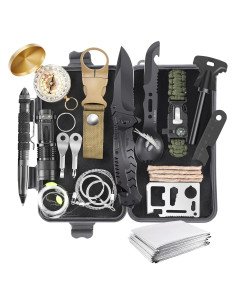 Kit de Supervivencia LUXMOM 28 en 1 para Camping y Emergencias