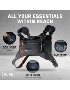 Mochila MVRK Resistente al Agua - Chaleco Correr Negro 2