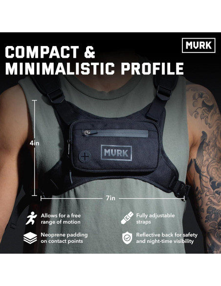 Mochila MVRK Resistente al Agua - Chaleco Correr Negro