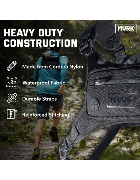 Mochila MVRK Resistente al Agua - Chaleco Correr Negro