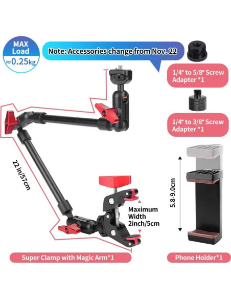 Brazo Mágico 57 cm JEBUTU Ajustable con Abrazadera