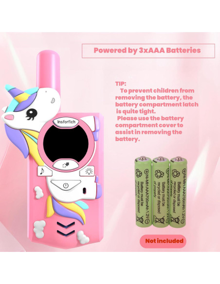 Walkie Talkies para Niños Insforfich T6 Unicornio 4,83 km