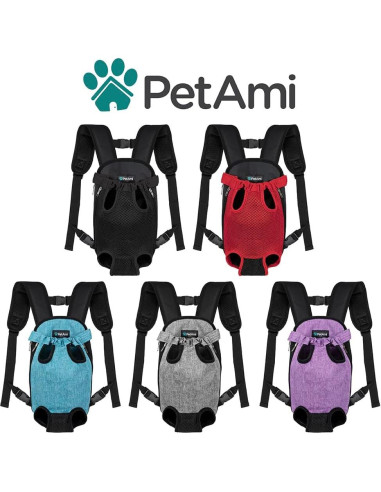 Mochila Transportadora PetAmi Pequeña Azul Marino 2,27-4,08 kg