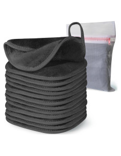 Paño Desmaquillante Natwag 12 Piezas Microfibra Gris
