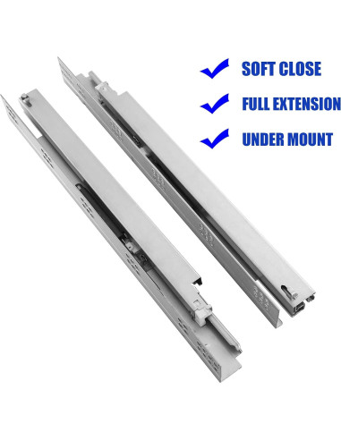 6 Pares de Deslizadores de Cajón 15" Betesy Cierre Suave