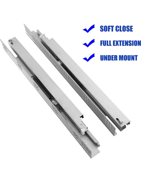 6 Pares de Deslizadores de Cajón 15" Betesy Cierre Suave