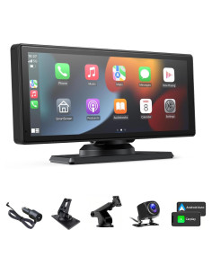 Estéreo portátil KooDux 22.5 cm con Carplay y cámara