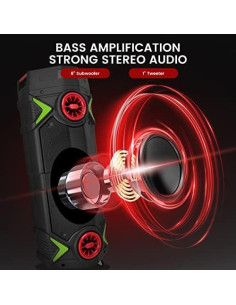 Altavoz PA Bluetooth Pyle PPHP2894B 400W 2x8" Karaoke 2