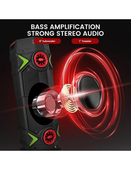 Altavoz PA Bluetooth Pyle PPHP2894B 400W 2x8" Karaoke