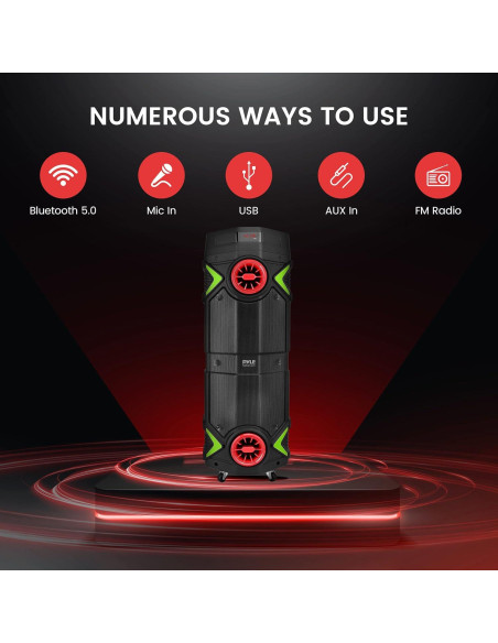 Altavoz PA Bluetooth Pyle PPHP2894B 400W 2x8" Karaoke