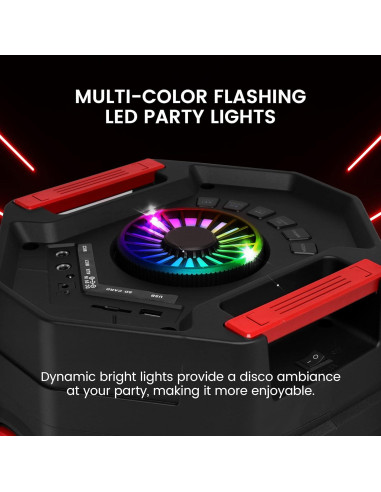 Altavoz PA Bluetooth Pyle PPHP2894B 400W 2x8" Karaoke