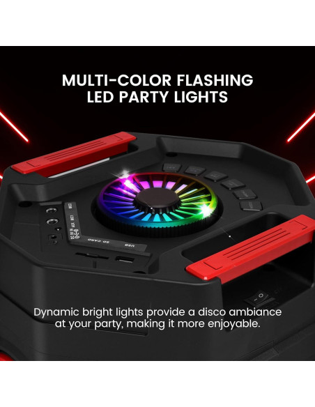 Altavoz PA Bluetooth Pyle PPHP2894B 400W 2x8" Karaoke