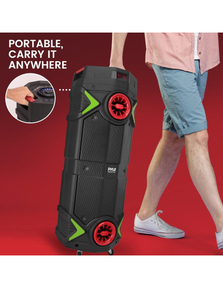 Altavoz PA Bluetooth Pyle PPHP2894B 400W 2x8" Karaoke