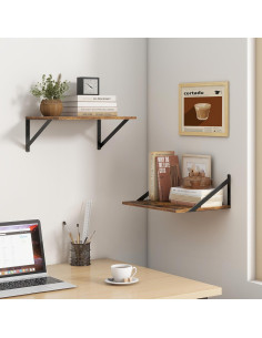 Estantes Flotantes Rústicos Recuerdos Divertidos 30 cm Profundidad 2