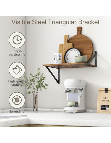 Estantes Flotantes Rústicos Recuerdos Divertidos 30 cm Profundidad