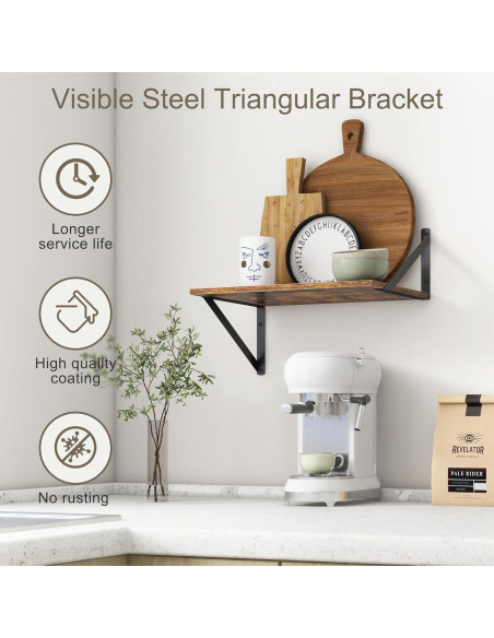 Estantes Flotantes Rústicos Recuerdos Divertidos 30 cm Profundidad