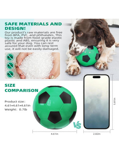 Balón Interactivo para Perros Rensh 11.68cm Indestructible