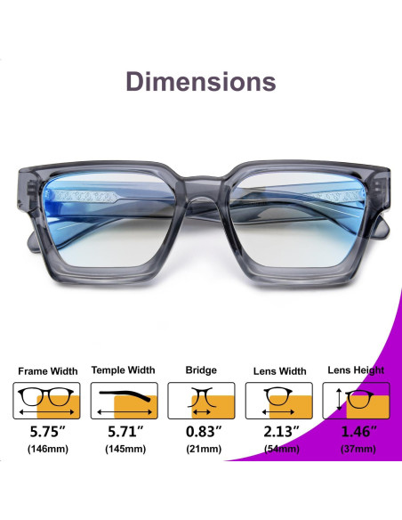 Gafas Bloqueo Luz Azul VISOONE TR90 Estilo Preppy Unisex Gafas Bloqueo Luz Azul VISOONE TR90 Estilo Preppy Unisex