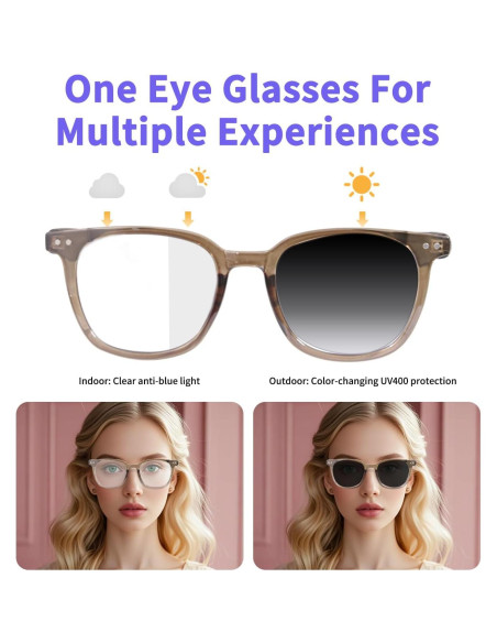 Gafas Inteligentes GS07 Marrón con Bluetooth y Lentes UV400