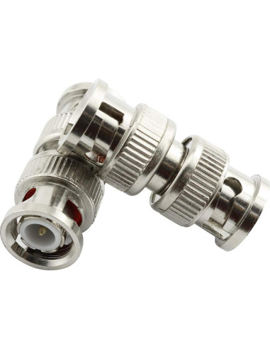 10 Adaptadores Coaxiales BNC Macho a Macho RuiLing para CCTV