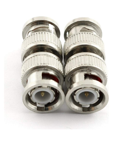 10 Adaptadores Coaxiales BNC Macho a Macho RuiLing para CCTV